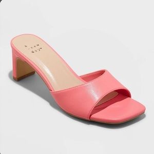 A New Day Women’s Lindie Mule Pink Heels Size 9.5
